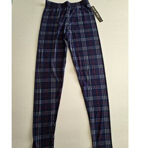 Plaid Leggings New Mix Black White Red Checkered Casual Pants